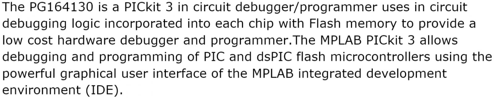 ערכות פיתוח לאלקטרוניקה MICROCHIP PG164130 PICKIT 3 USB PROGRAMMER